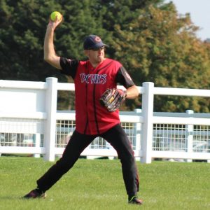 Chris throwing a ball